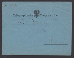"Lübeck", (1865), zwei blaue Telegramm-Couverts, Vordruck der preuß ...