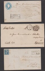 "Köpenick", Ra2 auf Couvert mit 2 Sgr. Kopf-Ausgabe, sowie acht ...