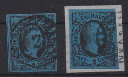 2 Ngr. schw./dunkelblau, drei ausgesucht voll- bis breitrandige ...