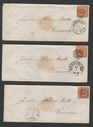 "54" nebst K1 "Rendsburg" auf 15 entzückenden Damencouverts aus ...