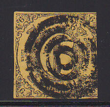 "Frankfurt", der stumme Vierring-Versuchsstempel je klar zentrisch ...