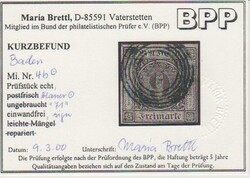 9 Kr. schw./rosa, acht ausgesucht breitrandige Kabinett-/Luxusstücke ...