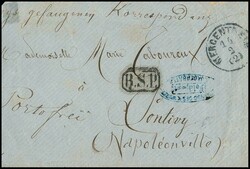 "Mergentheim", 1871, K1 auf portofreiem, links etwas verkürztem ...