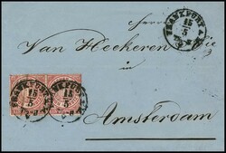 Zwei Briefe je von Frankfurt/M. nach Amsterdam/Holland, einmal ...