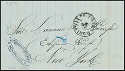 "Kolumbien-USA" per Norddeutschem Lloyd, 1873, Brief von Barranquilla ...