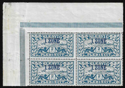 "1. Zone", 2 bis 10 Kr. einheitlich in postfrischen Viererblöcken ...