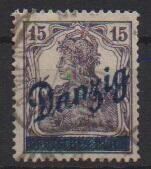 5 und 15 Pfg. je mit Aufdruckfehler "Denzig" gestempelt, sign. Gruber ...