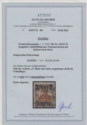 2 Mk. mit zweifacher Aufdruck-Besonderheit tadellos und zentrisch ...