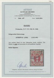 3 Mk. in der seltenen Farbe "karminrot" sauber gestempelt (eine ...