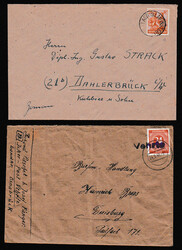 Sechs Belege AM-Post mit seltenen Notstempeln, Georgsmarienhütte ...