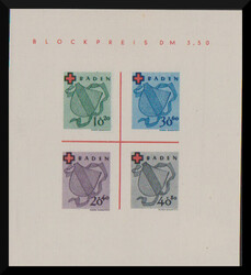 Rotkreuz-Block in beiden Typen ungebraucht, Mi. 250,-