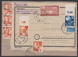 10 Pfg. 100 Jahre Briefmarken als portoger. Einzelfrankatur auf ...