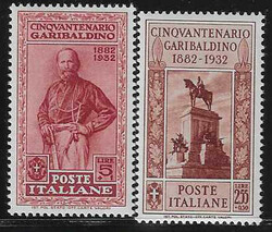 Garibaldi postfrisch (billige Nr. 406 etwas "tropisch"), Mi. 250,-