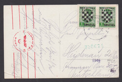 Zwei Briefe mit Mehrfach-Frankaturen der Jugoslawien-Aufdrucke: 25 P. ...