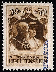 Regierungsantritt Fürst Franz I., komplette Serie mit violettem ...