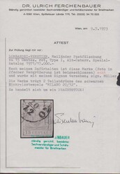 15 C. rosa, Mailänder Postfälschung, Kabinettstück mit K1 "Milano" ...