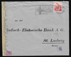 "Basel", 1941/1944, seltener R-Brief (dreiseitig geöffnet), sowie ...