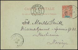 Madagaskar, 1915, Ganzsachenkarte 10 C. von Antanifotsy nach ...