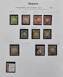 Bayern, 1849/1920, Slg. ab den Kreuzer-Ausgaben mit Nr. 2/5, 8/12, ...