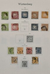 Württemberg, 1851/1920, Sammlung hauptsächlich der Kreuzer-Ausgaben ...