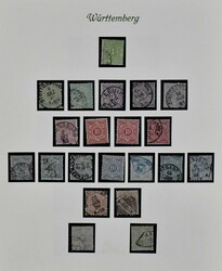 Württemberg, 1868/1920, Slg. ab Nr. 35/41, mit Nr. 41 in zwei Farben ...
