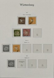 Württemberg, 1851/1920, Slg. ab den Kreuzer-Ausgaben, auf ...