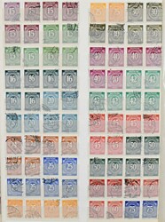 Westzonen, sortenreiche Partie von 1300 postfr. und gest. Werten, ...