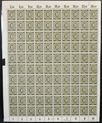 Gemeinschaftsausgabe, Partie von 34 kpl. postfrischen Bögen Arbeiter ...