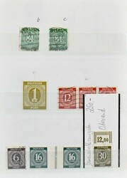 Gemeinschaftsausgabe, Ziffern, postfr. und gest. Zusammenstellung mit ...