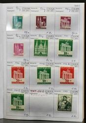 Bizone, postfrische Slg. inkl. Bauten eg/wg und I/II bei den ...