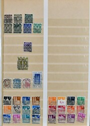 Bizone, 1945/1949, gest. Slg. ab AM-Post, mit Nr. 36/51I/II (Mi. 400 ...