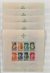 Portugal, frühe postfrische Block-Partie, dabei Seefahrer 1945 Bl. 7 ...