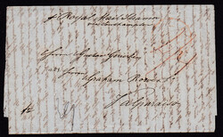 "Hamburg", 1854, zwei Briefe je "p. Steamer via Southampton" nach ...