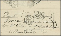 "Argentinien-England/Frankreich", 1860/67, zwei Briefe (einer etwas ...