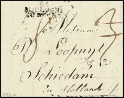 "Fransche Corresp.", seltener Rautenstempel von Breda rs. ì auf ...