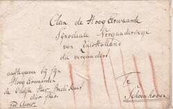 "Gevelsberg" (Grafschaft Mark), 1778, dekor. Couvert (kl. Ausriß) ...