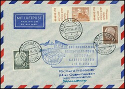 4 Pfg. Bauten, zwei verschiedene waagerechte Reklame-Zusammendrucke, ...