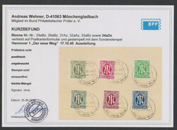 80 Pfg. AM-Post, nebst Nr. 29aBz, 30aBz, 31Az, 32aAz und 33aBz, auf ...