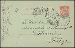 Madagaskar, 1917, Allegorie-Ganzsachenkarte 10 C. rein bedarfsmäßig ...