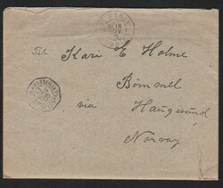 Reunion, 1905, 25 C. Allegorie rs. auf Bedarfscouvert (mit Inhalt!) ...