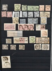 "Danzig"-Entwertungen auf NDP, Brustschilde und Deutsches Reich, ...