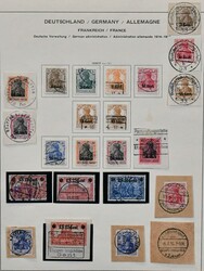 Etappe West, überkpl. Slg. auf alten Albumblättern, dabei u.a. Nr. ...