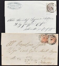 Lombardei-Venetien, interessanter Bestand von 34 frankierten Briefen ...