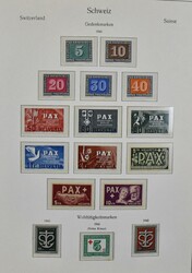 Schweiz, 1945-1972, kpl. postfrische Sammlung im KABE-Vordruckalbum, ...