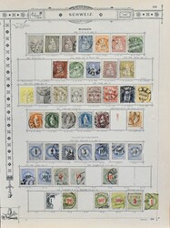 Schweiz, 1850-1882, fast ausschließlich gest. Slg. in etwas untersch ...