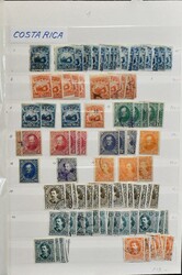 Costa Rica, 1863 bis ca. 1930, ungebr. und gest. Bestand auf alten ...
