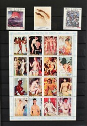 Gemälde, etwas postfr, meist gest. Slg. von 1900 Werten, sowie 140 ...