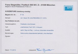 Ganzsachenkarte 2 Kr. grün (links Bugspur und typischer Aktenspieß) ...