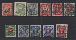 Dienstmarken, letzte Ausgabe kpl. gestempelt, bis auf 25 Pfg. alle ...