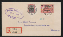1 Fr. 25 C. (nebst 50 C.), sowie 2 Fr. 50 C., gute Type IIB, auf zwei ...